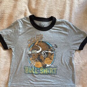 urban outfitters Pabst Gray Bull Shirt